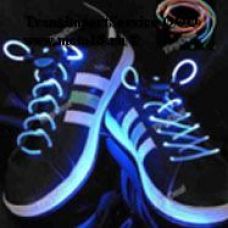 Шнурки светящиеся для обуви (красного, зеленого, оранжевого, синего цветов)