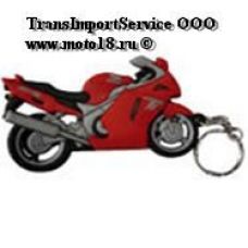 Брелок Модель мототехники (КС004), ПВХ, мотоцикл Спорт типа ХОНДА