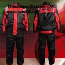 Дождевик мото TANKED TRC20 (штаны+куртка), в мешочке, материал 190T POLY TAFFETA, красный размер XL