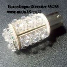 Лампа светодиодная (18 диодов) LED цоколь 1157 G25-18FLUX 2-конт с цоколем белая