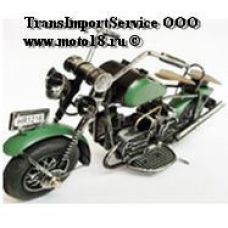 Модель мотоцикла хендмейд, зеленый бак и крылья (7157)