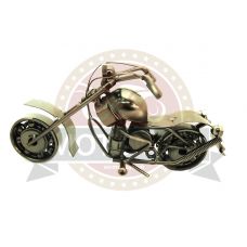 Модель мотоцикла хендмейд, М15, сделан из деталей машин/метизов, покрытие медь/искуств.старение
