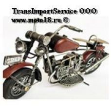 Модель мотоцикла хендмейд, коричневый бак и крылья (7157)