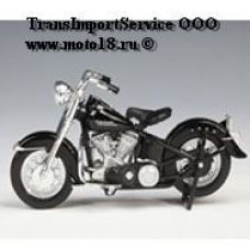 Модель мотоцикла Ретро В11 (черный однотонный с хромированными элементами) 1:18