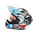 Шлем кроссовый YM-911-В "YAMAPA" СО СТЕКЛОМ,размер M, (НОВИНКА!)БЕЛЫЙ с синией графикой с сердечками