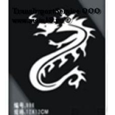 Наклейка светоотражающая "Дракон графический извивается как буква Z"