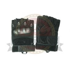 Перчатки с обрезанными пальцами (черные с черными вставками)