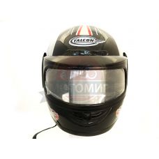 Шлем интеграл FALCON XZF01, размер S (2 виз-прост.и усиленный) оld decal red black 1 black grey blue