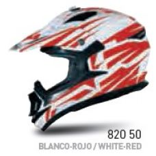 Шлем кроссовый SHIRO MX-734 BRAVO, размер M, (красный/белый, черный/белый)