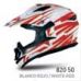 Шлем кроссовый SHIRO MX-734 BRAVO, размер M, (красный/белый, черный/белый)