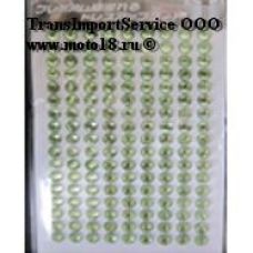 Стразы (набор кристаллов), 17*9 (=153) штук 4 мм - на лип. основе, для декора, св.зеленый бирюзовый