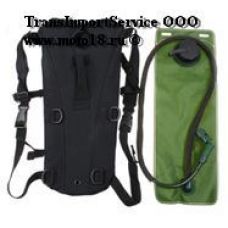 Поильник-рюкзак ВЕЛО/МОТО, черный (с емкостью для воды и длинным шлангом, можно пить на ходу)