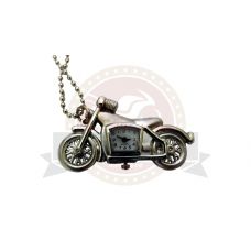 Часы-брелок в форме ретро мотоцикла (серебристого цвета)