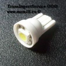 Лампа светодиодная (1 диод) LED цоколь T10 - W5W - SMD5050 0.24Вт синяя