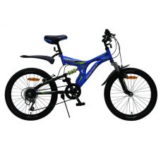 Велосипед 20" NOVATRACK TITANIUM (Х61167-К) (2х.подвес,МТВ,6ск,рама саль,торм.V-brake) 098612 синий