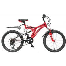Велосипед 20" NOVATRACK TITANIUM (Х71611-К) (2х.подвес,МТВ,12ск,TZ30/TY21/RS35/SG) 107128 красный