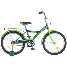 Велосипед 20'' NOVATRACK FOREST (X50292-K) (1ск,рама сталь,торм.ножной,багаж.,зв.) зеленый