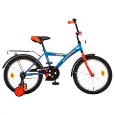 Велосипед 18" NOVATRACK ASTRA (Х60747-К) (1ск, рама сталь,тормоз ножной, багаж.хром,зв) синий