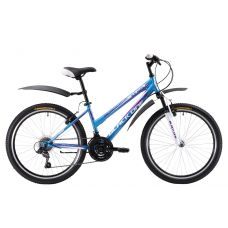 Велосипед 24" BLACK ICE GIRL (21ск, рама сталь 18", тормоза V-Brake) сине-белый