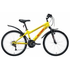 Велосипед 24" FORWARD ALTAIR MTB HT 1.0 (18ск, рама 14"сталь,пласт.крылья, вилка ход 30мм.) желтый