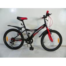 Велосипед 20'' NOVATRACK RACER (Х61169-К) (6ск,МТВ,рама сталь,жест.вил,торм.V-Brake) 117048 черный