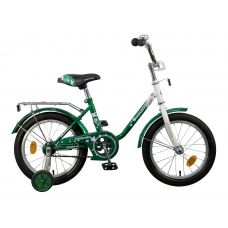 Велосипед 16" NOVATRACK MAPLE (Х32085-1К) (торм.нож,крыл. цвет, баг. хромир, пер.корзина) зеленый