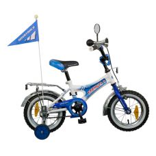Велосипед 12" NOVATRAСK FORMULA (Х21005) (тормоз 1 руч.нож.,крылья и багажник хром) монокок,син/бел