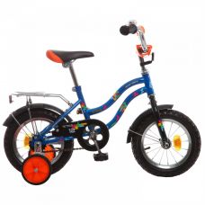 Велосипед 12" NOVATRACK TETRIS (X60995) (1-ск, тормоз нож.,крылья цвет,багажник хром) синий