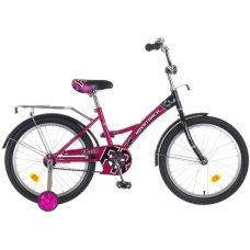 Велосипед 20" NOVATRACK FR-10 (Х44865-К) (1ск, рама сталь, торм.ножной,багаж.,зв) фиолетовый