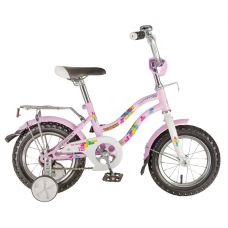 Велосипед 12" NOVATRACK TETRIS (1-ск, тормоз нож.,крылья цвет,багажник хр) 117053 розовый