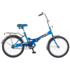 Велосипед 20'' FS-30 NOVATRACK (складной,1ск,торм.V-Brake, багаж.,зв.) 117068 синий