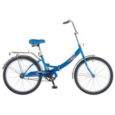 Велосипед 24'' FS-24 NOVATRACK (X52035-K) (складной,1ск,торм.нож, АL.обода, усилен. багаж ) синий