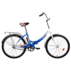Велосипед 24" FORWARD VALENCIA (складной, 1ск., ножной зад. тормоз, багажник) красный,синий