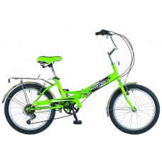 Велосипед 20'' FS-30 NOVATRACK (X52032-K) (складной,6ск,торм.V-Brake, багаж.,зв.) 085328 салатовый