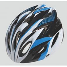 Шлем вело CIGNA WT-012, размер M/L (57-62 cm) (черно-бело-синий, с козырьком)
