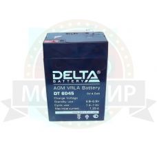 Аккумулятор герметичный 6В 4,5А/ч. AGM (Delta DTM 6045) для электро машинок (70*47*101)
