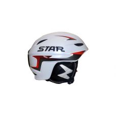 Шлем горнолыжный STAR S3-12 (со съемной защитой "Белый с серо-красными накл.")